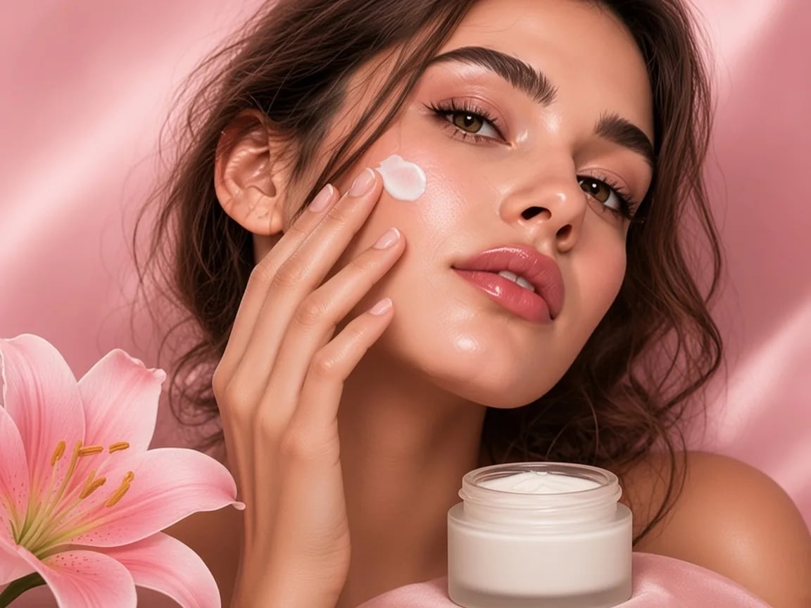 Routine soin du visage, ambiance spa et bien-être